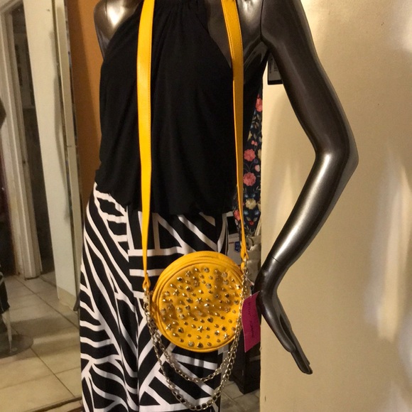 Betsey Johnson SUPER STAR Crossbody Yellow NWT - Picture 4 of 6